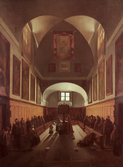 O Coro da Igreja dos Capuchinhos, Roma de Francois Marius Granet