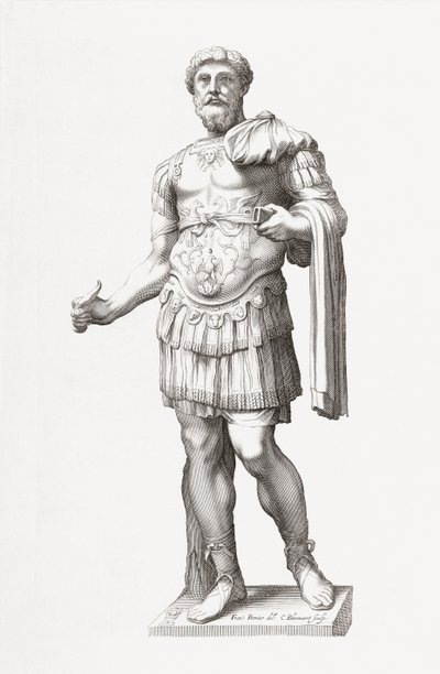O Imperador Romano Marcus Aurelius. Retrato. de Francois Perrier