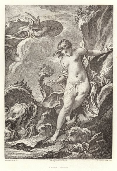 Andrómeda (gravura) de Francois (after) Boucher