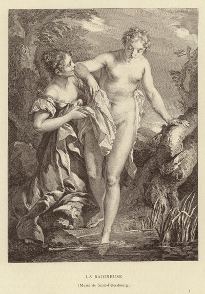 O Banhista de Francois (after) Boucher