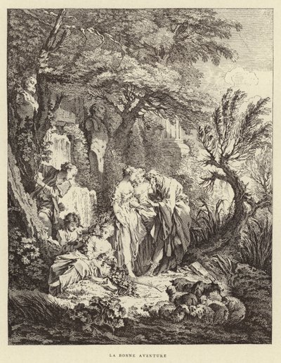 A Boa Aventura (gravura) de Francois (after) Boucher