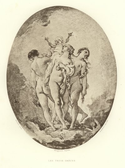 As Três Graças (gravura) de Francois (after) Boucher