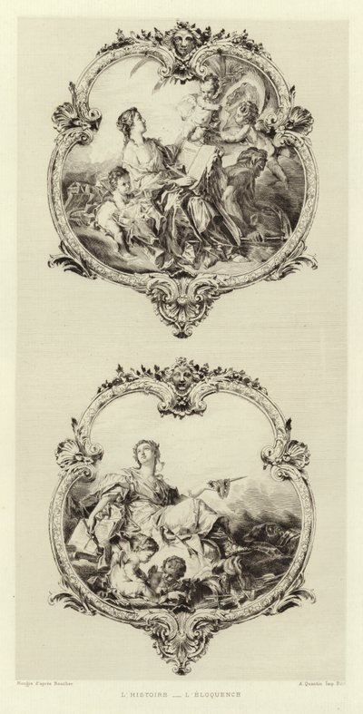 História, Eloquência (gravura) de Francois (after) Boucher