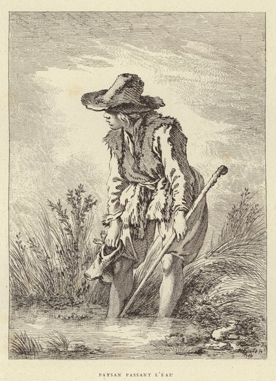 Água de Passagem Camponesa (gravação) de Francois (after) Boucher