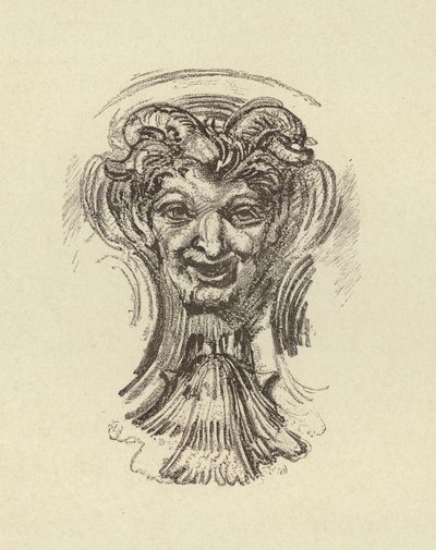 Rosto sorridente (gravação) de Francois (after) Boucher