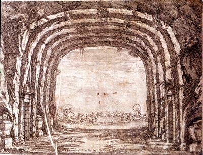 O casamento de Peleus e Thetis, cenografia de Giacomo Torelli de Francois (after) Francart