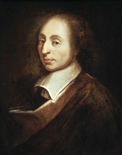 Retrato de Blaise Pascal - pintura de François Quesnel de Francois (after) Quesnel