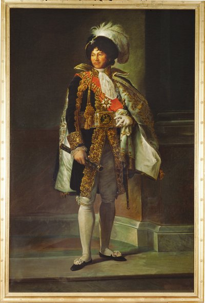 Joachim Murat, general, rei de Nápoles, marido de Carolina Bonaparte, irmã de Napoleão ... (pintura sobre tela) de Francois (school of) Gerard