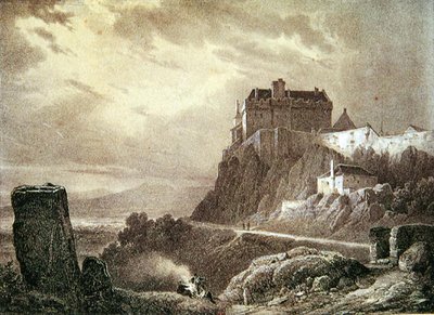 Castelo de Stirling, gravado por Villeneuve de Francois Alexandre Pernot
