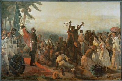 Proclamação da liberdade dos negros nas colónias ... de François Auguste Biard