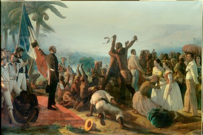 Proclamação da abolição da escravatura nas colónias francesas em 23 de Abril de François Auguste Biard