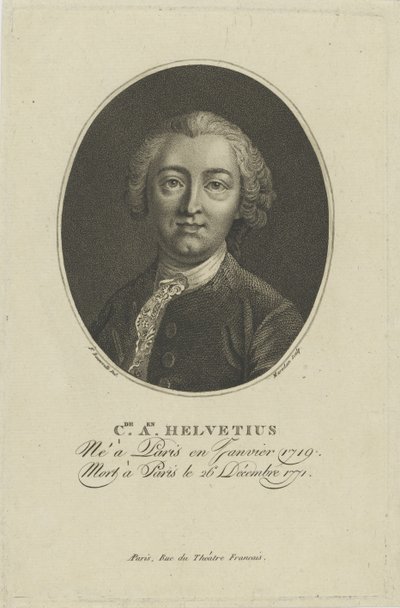 Retrato de Claude Adrien Helvetius 1715-1771, c. 1800. de Francois Bonneville