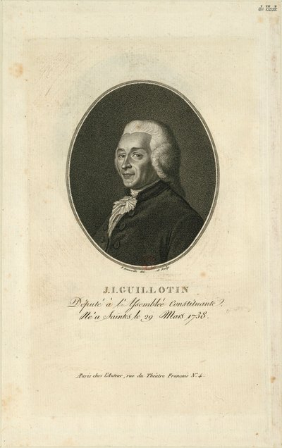Retrato de Joseph-Ignace Guillotin 1738-1814 , 1796. de Francois Bonneville