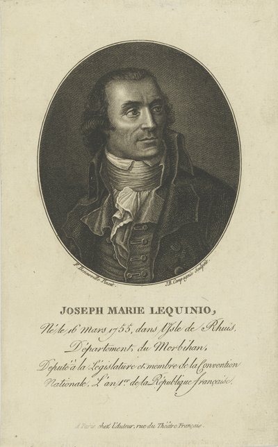 Retrato de Marie Joseph Lequinio 1755-1814, 1795-1799. de Francois Bonneville