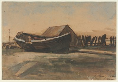 Barco na praia, Le Tréport de François Bonvin