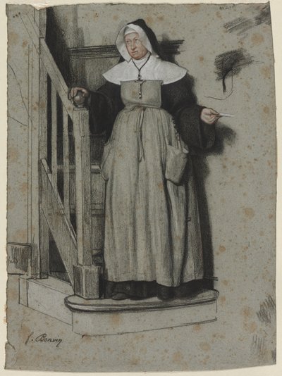 A Carta de Admissão, Interior de um Convento de François Bonvin