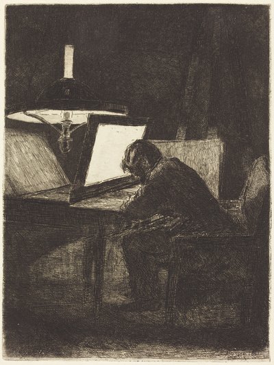 O gravador (Le Graveur) de François Bonvin