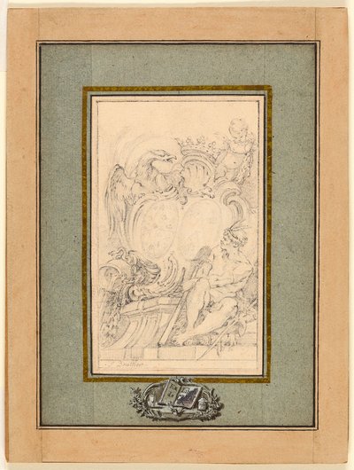 Estante Armorial para Crozat, Barão de Thiers de François Boucher