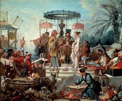 Casamento chinês na corte do Imperador da China. Pintura de François Boucher (1703-1770) 1740 Besancon, Musee des Beaux Arts de François Boucher
