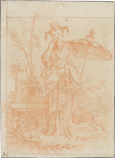Chinoiserie (A senhora do jardim) de François Boucher