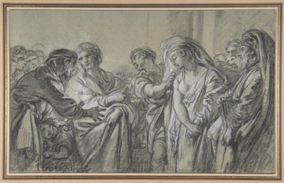 Cristo e a Mulher Apanhada em Adultério de François Boucher