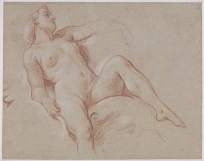 Nu feminino em um golfinho de François Boucher