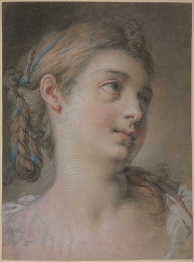 Cabeça de mulher virada para a direita de François Boucher