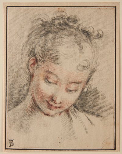 Cabeça de uma rapariga de François Boucher