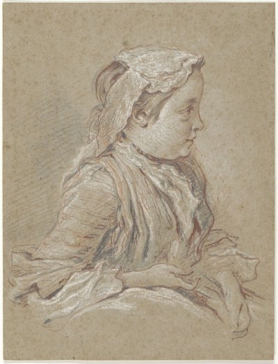 Jovem com um gorro de renda de François Boucher
