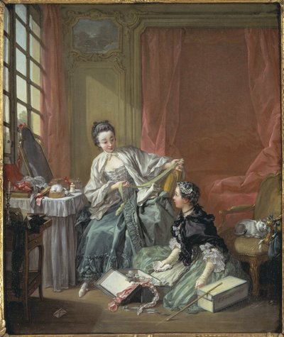 La modiste - The Milliner, de Boucher, François (1703-1770). Óleo sobre tela de François Boucher