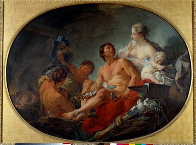 The Forges of Vulcan Painting by François Boucher (1703-1770) 1747 Sun. 0,94x1,27 m de François Boucher