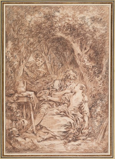 Amantes Surpreendidos (Annette e Lubin) de François Boucher