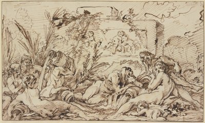 Ninfas e deuses dos rios de François Boucher