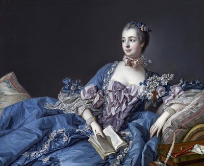 Retrato da Marquesa de Pompadour (1721-1764) (Retrato de Jeanne Antoinette Poisson, Marquise de Pompadour (conhecida como Madame de Pompadour) de François Boucher