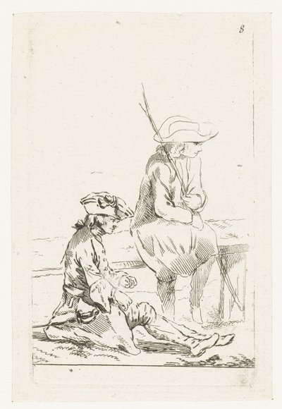 Um soldado e um camponês de François Boucher