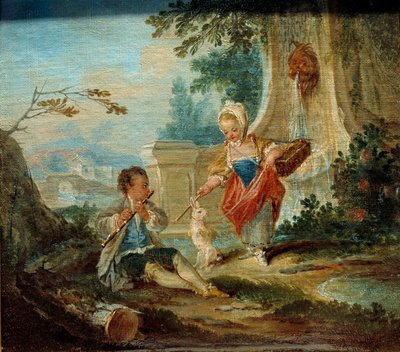 A Pintura Rabbit Savant de François Boucher (1703-1770) de François Boucher