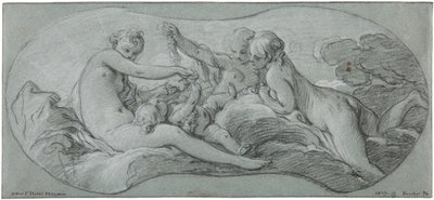 As Três Graças a brincar com Cupido de François Boucher