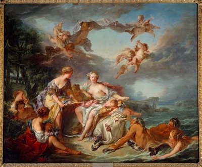 O rapto da Europa. Pintura de François Boucher (1703-1770) de François Boucher