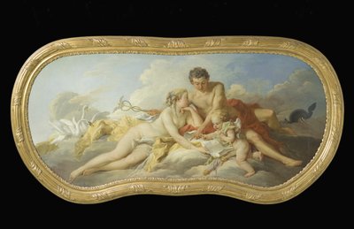 Vénus e Mercúrio a ensinarem Cupido de François Boucher