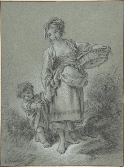 Mulher e Rapaz de François Boucher