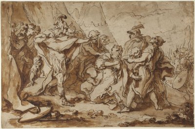 Mulheres e soldados de François Boucher