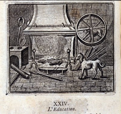 Educação. Fábulas de Jean de La Fontaine (1621-95). Ilustração de François Chauveau (1613-1676). Edição de 1728. de Francois Chauveau