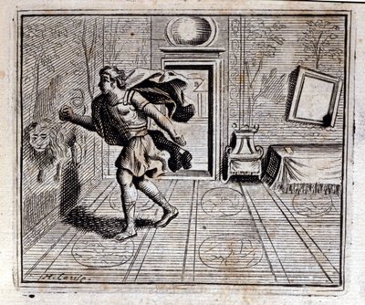 Horóscopo. Fábulas de Jean de La Fontaine (1621-95). Ilustração de François Chauveau (1613-1676). Edição de 1728. de Francois Chauveau