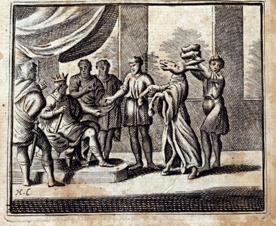 O Charlatão. Fábulas de Jean de La Fontaine (1621-95). Ilustração de François Chauveau (1613-1676). Edição de 1728. de Francois Chauveau
