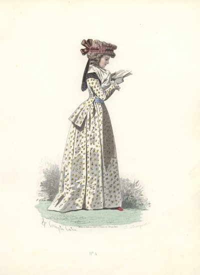 Mulher a ler um livro, era de Maria Antonieta. de Francois Claudius Compte Calix