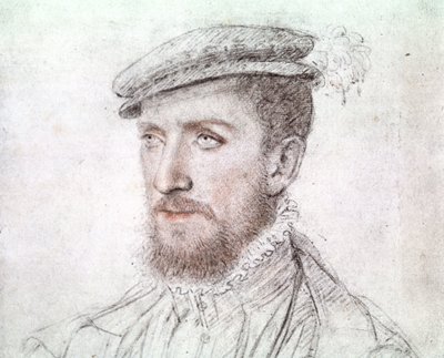 Gaspard de Coligny (1519-1572) (desenho) de François Clouet