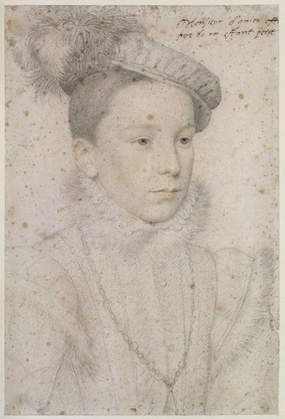 Retrato de Henri em criança, o futuro rei Henrique III de François Clouet