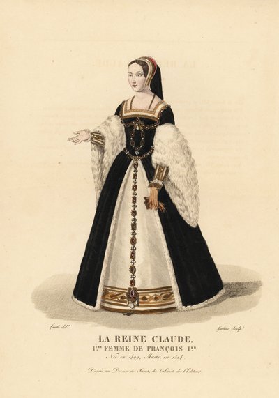 Rainha Claude, primeira esposa do Rei Francisco I de François Clouet