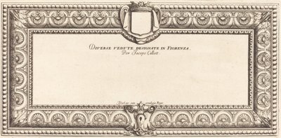 Página de rosto para "Várias paisagens italianas" de Callot de Francois Collignon
