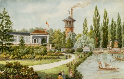 Um parque de lazer fora de Paris, 1846 de Francois Debret
